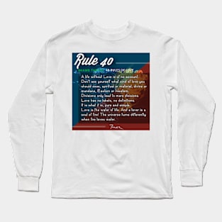 40 RULES OF LOVE - 40 Long Sleeve T-Shirt
